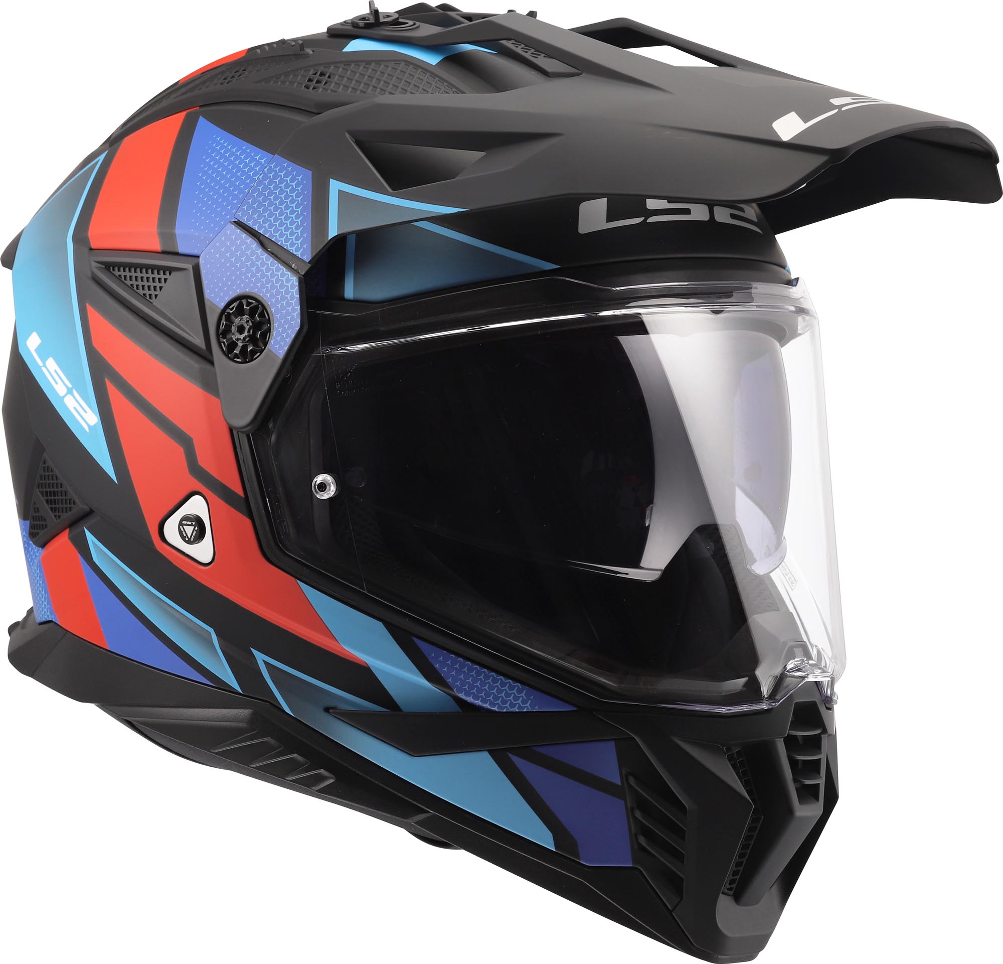 LS2 MX702 Pioneer II Block Endurohelm zwart/rood/blauw M (57/58) Figuur 9