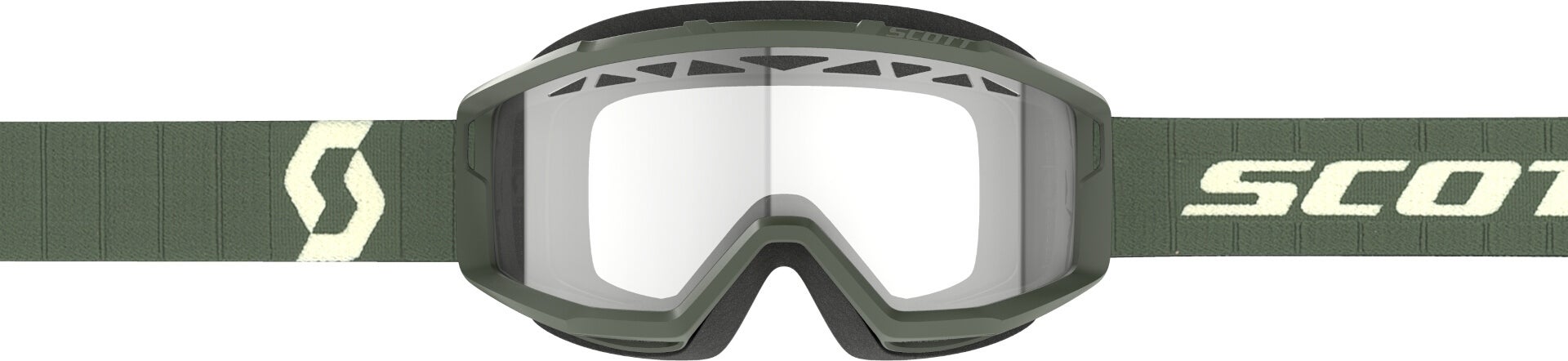 Side view of Scott Primal Enduro Kaki/Green Motocross Goggles