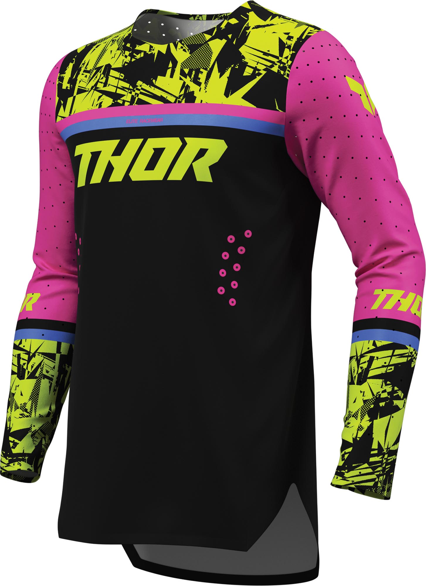 Thor Sportmode Punkd Jugend Motocross Jersey schwarz/gelb L Abbildung 1