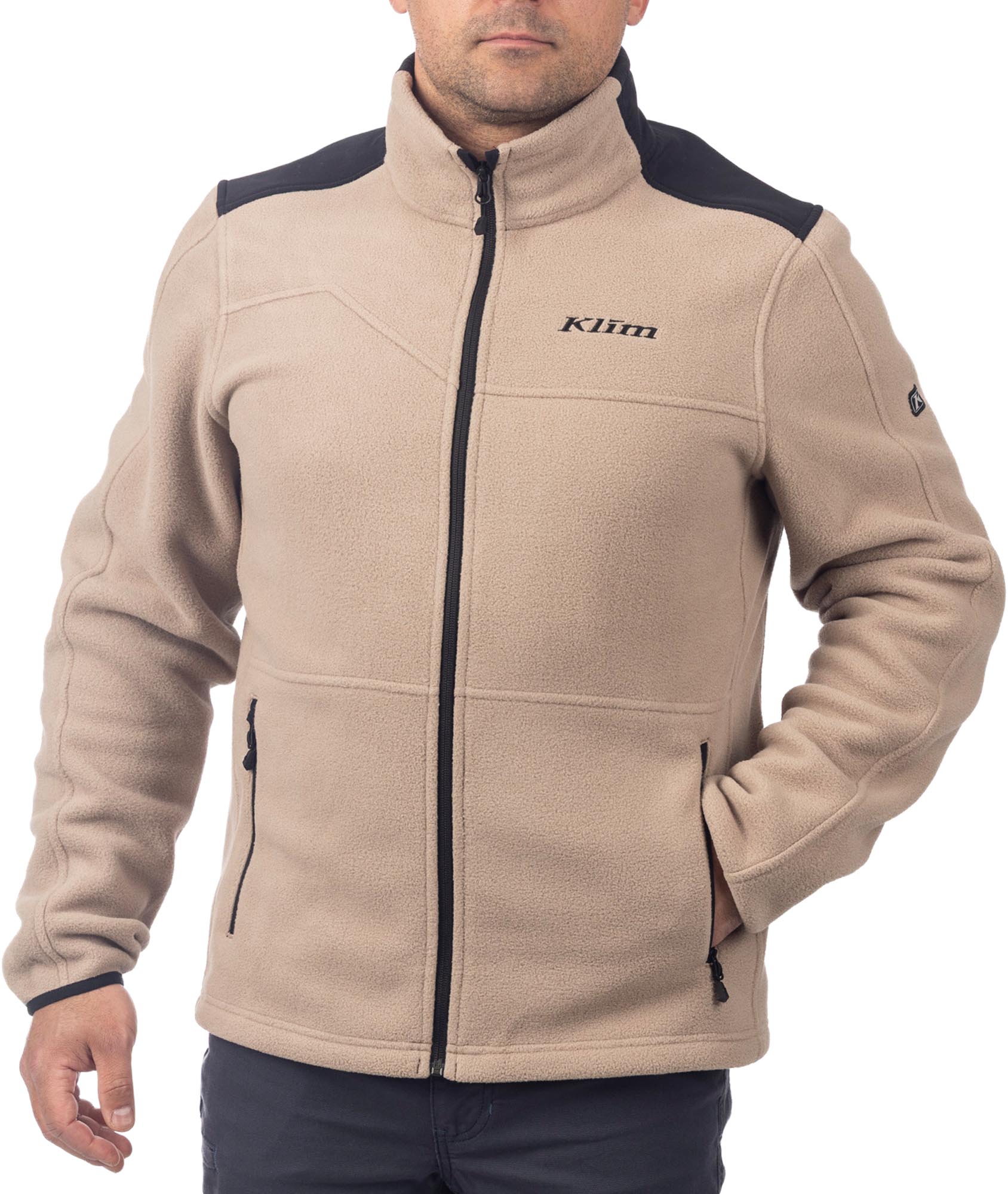 Klim Teton Crest Fleecová bunda béžová/černá M Obrázek 2