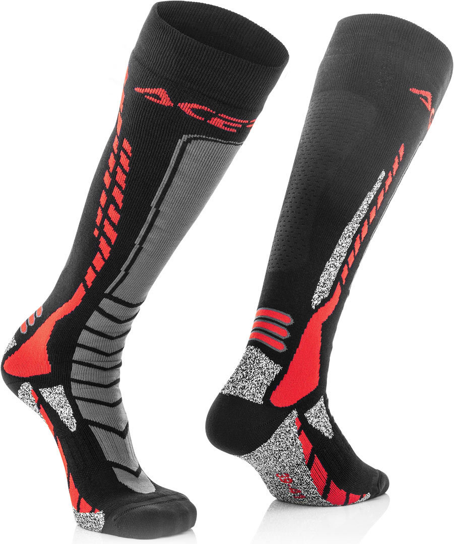 Acerbis MX Pro Șosete Negru/Roșu XXL Figura 1