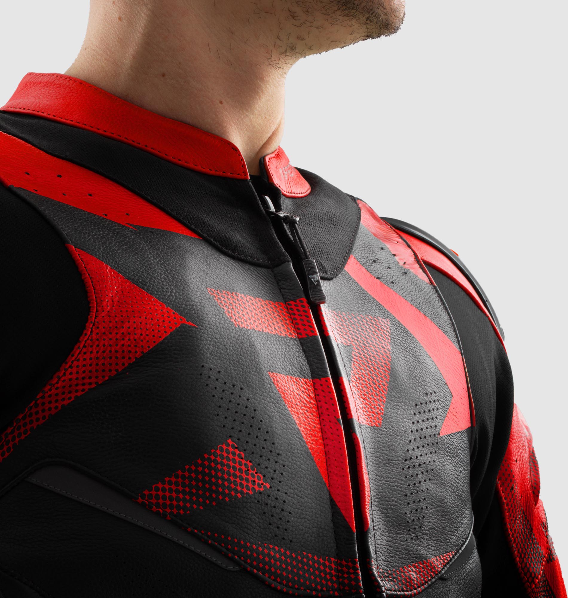 Rebelhorn Inferno Motorcycle Leather Jacket black/red 54 Figure 4