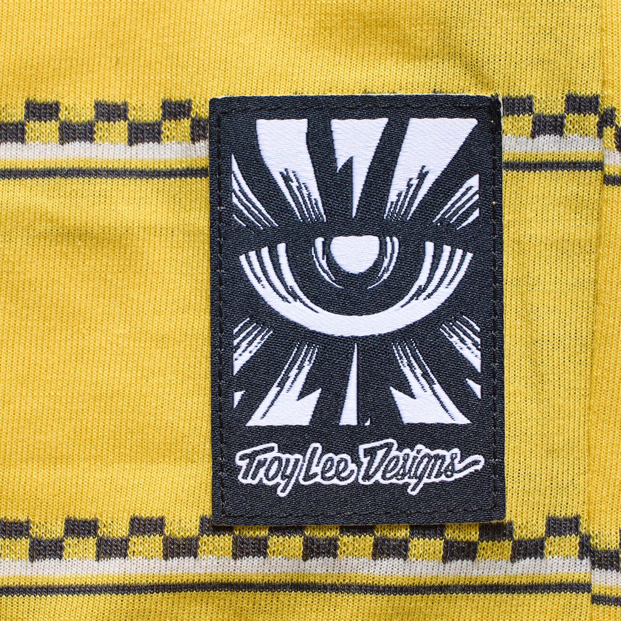 Troy Lee Designs Lilium Ride Checked Out Maillot de vélo à manches courtes pour dames jaune S Figure 8