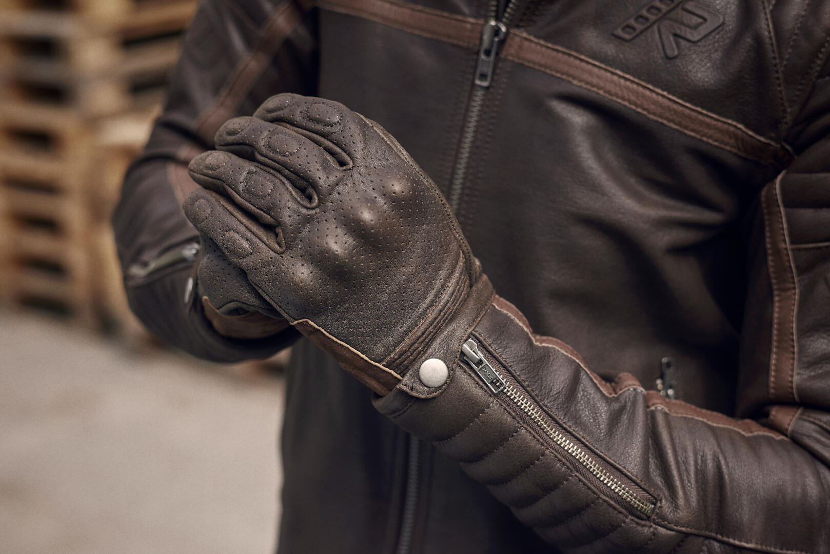 Rukka Fernie Gants de moto Brun foncé 6 Figure 3