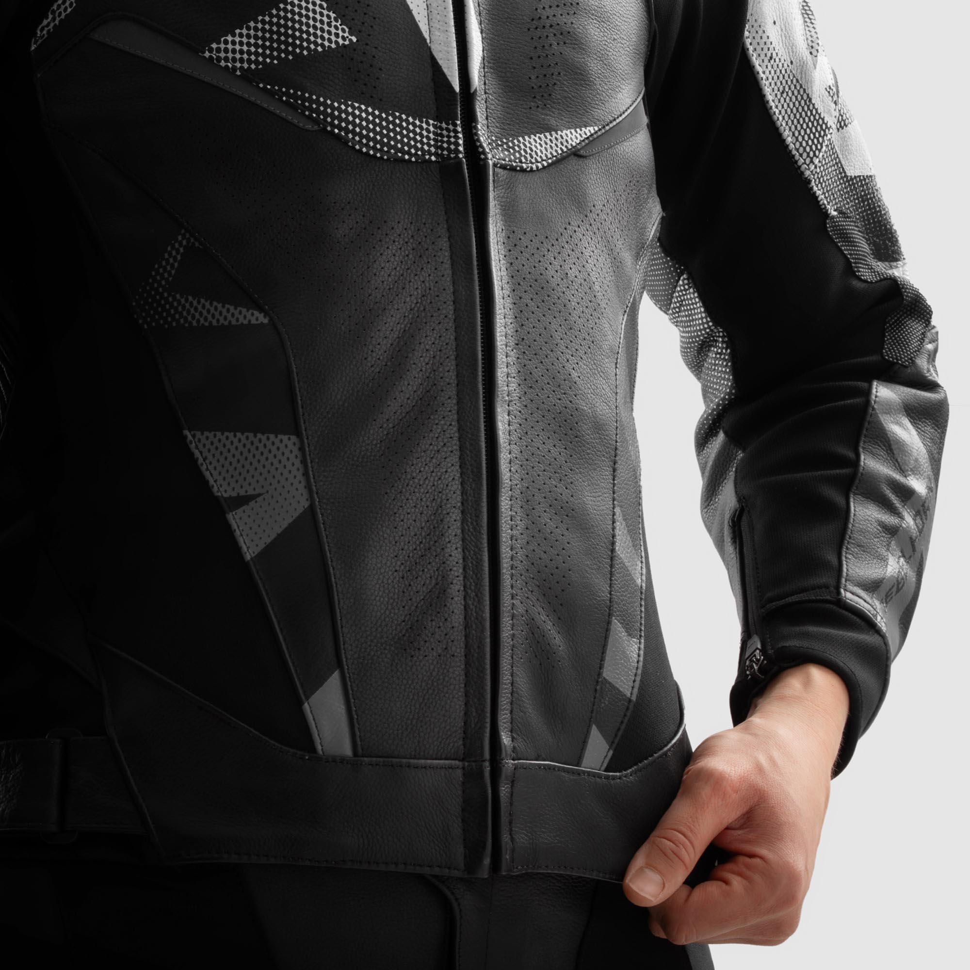 Side view of Rebelhorn Inferno Motorcycle Leather Jacket