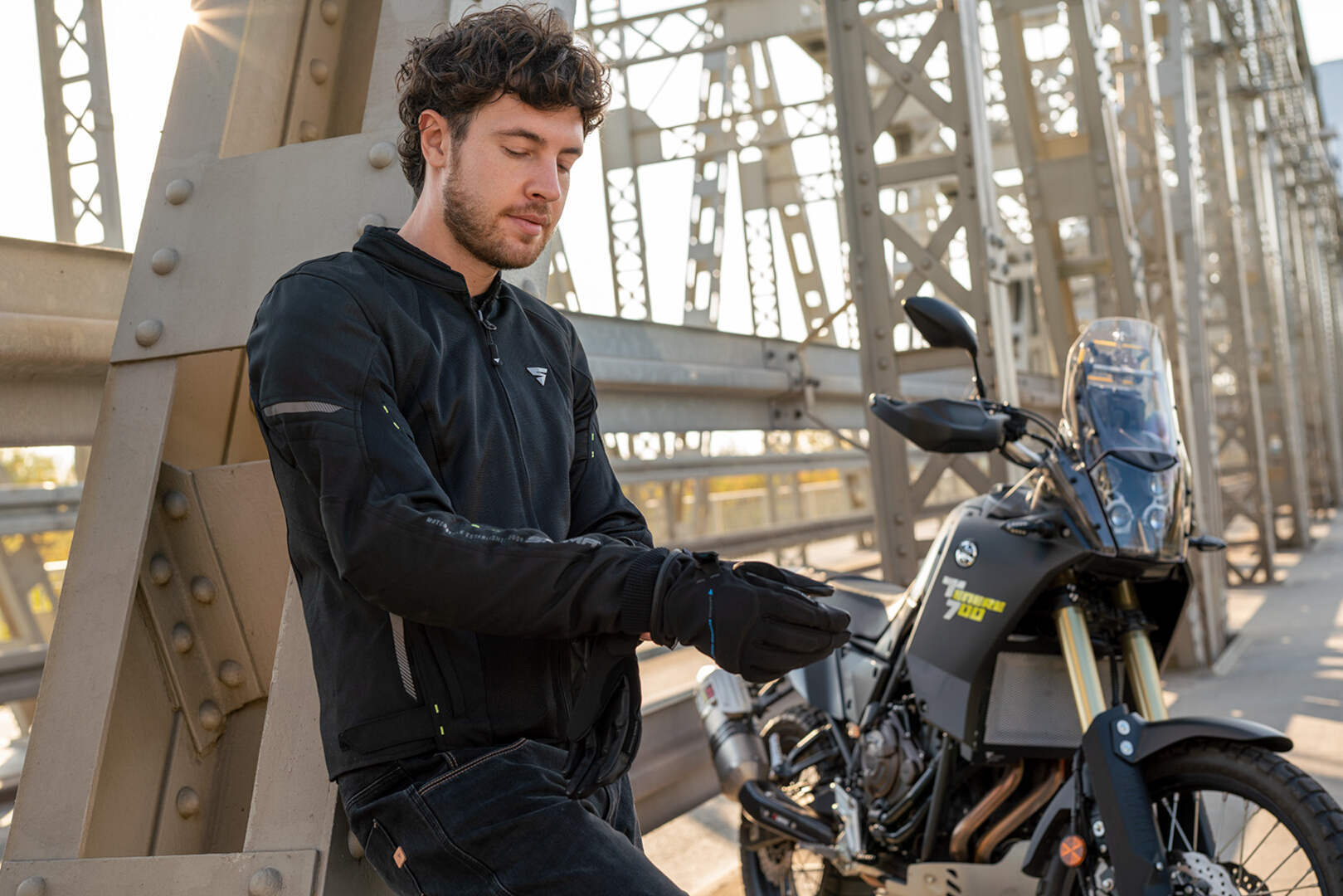 Side view of SHIMA Jet waterproof Motorcycle Textile Jacket