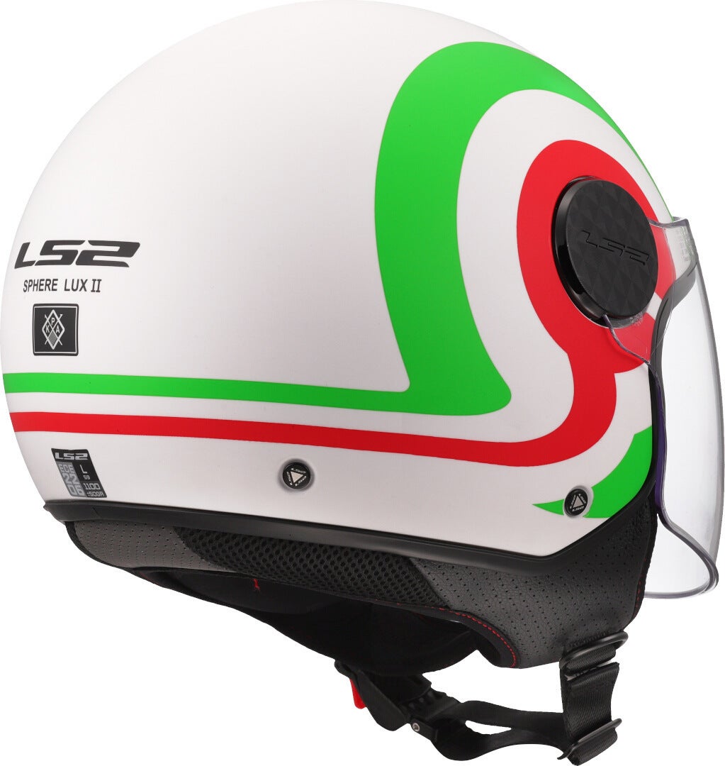 LS2 OF558 Sphere Lux II Urby Jethelm weiß/rot/grün S (55/56) Abbildung 5
