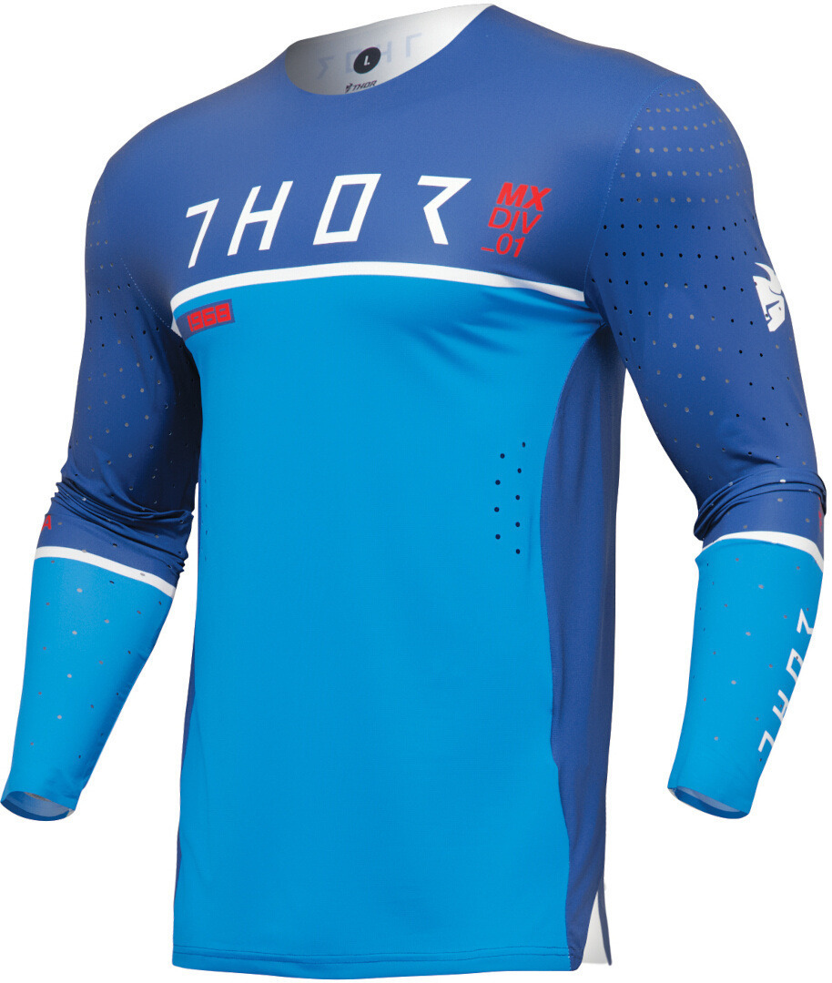 Thor Prime Ace Motocross trøje blå/hvid M Figur 1