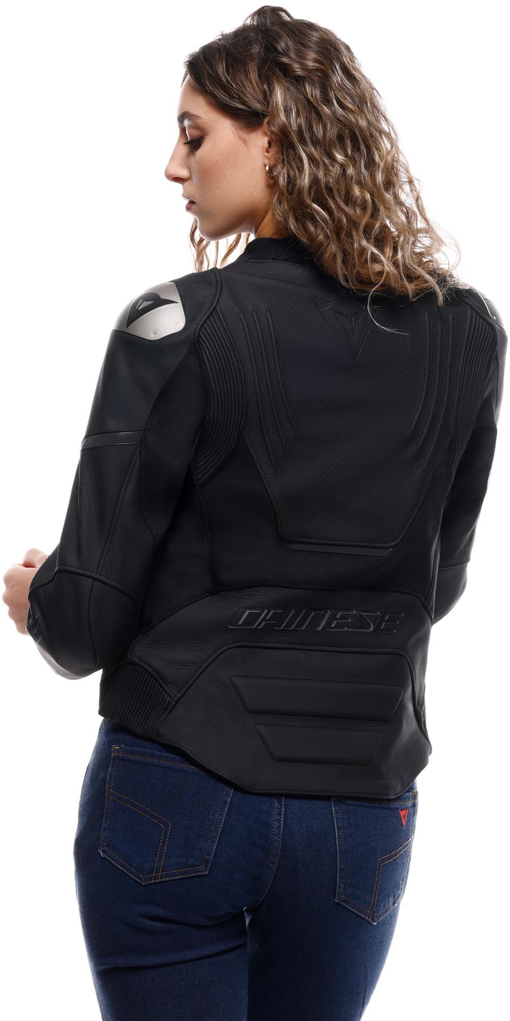 Dainese Racing 5 perforierte Damen Motorrad Lederjacke 42 Abbildung 4