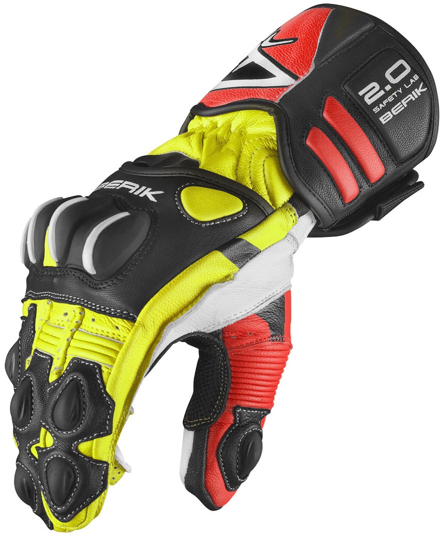 Berik Thunar Evo Motorcykel handsker sort/neon-gul/neon-rød M Figur 2
