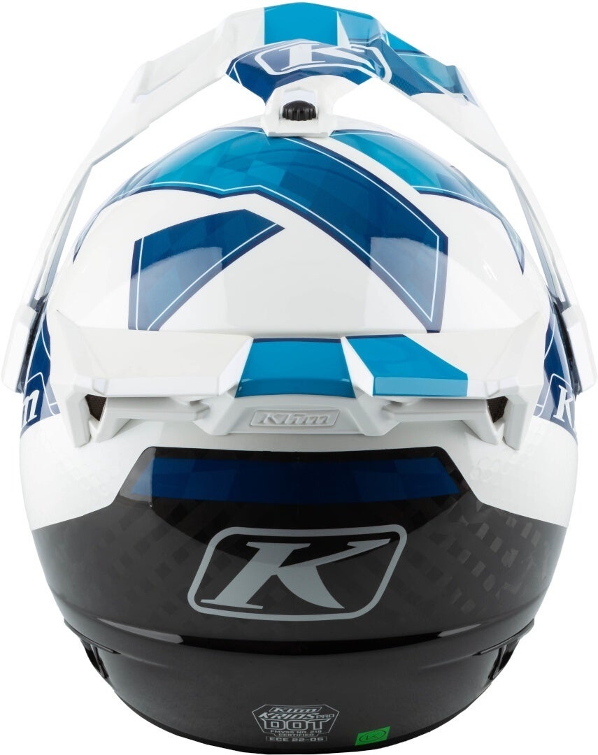 Klim Krios Pro Spectrum Carbon ECE/DOT 엔듀로 헬멧 흰색/파란색 남성 (57/58) 그림 4