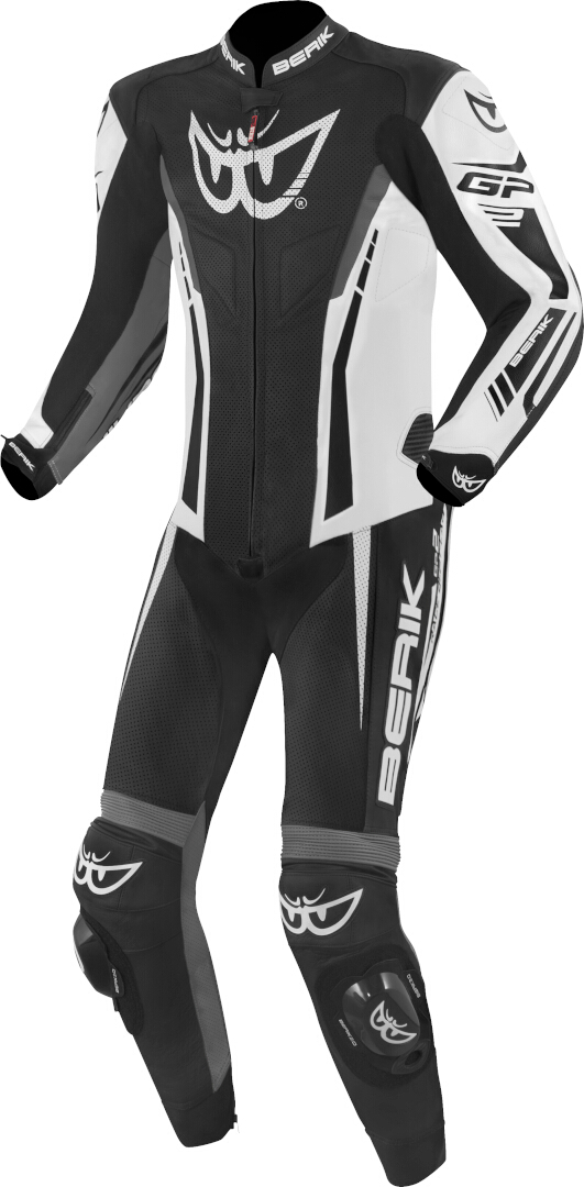 Berik Monza One Piece Motorcycle Leather Suit black/white/grey 50 Figure 1