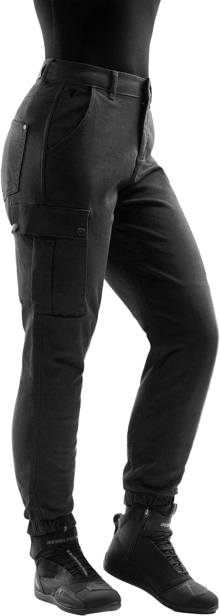 Rebelhorn Faster Damer motorcykeljeans Sort 32/30 Figur 3