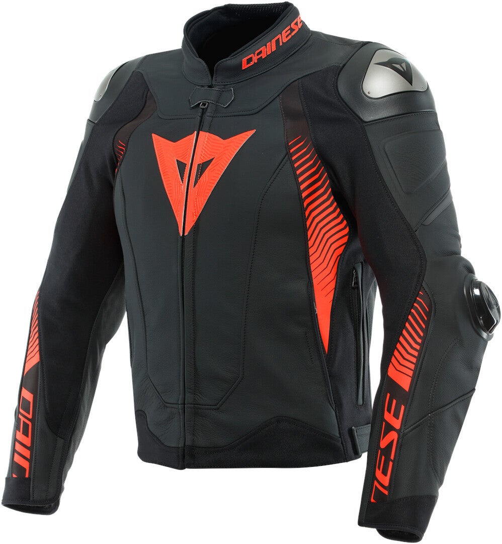 Dainese Super Speed 4 Motorrad Lederjacke schwarz/rot 60 Abbildung 1