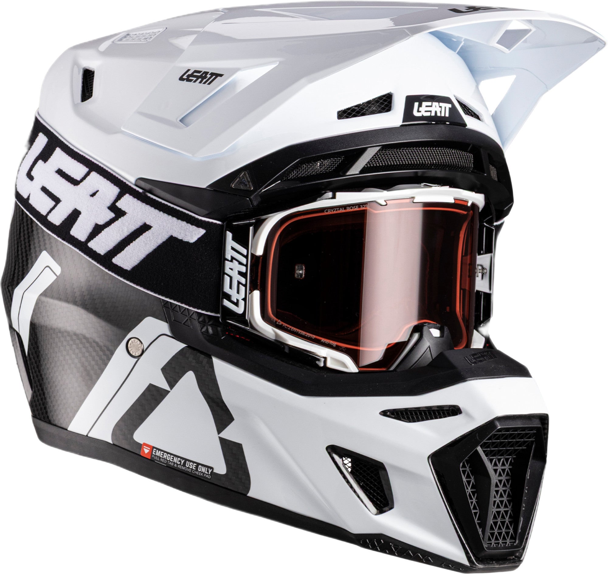 Leatt Men's 9.5 Carbon V26 Motocross Helmet With Goggles