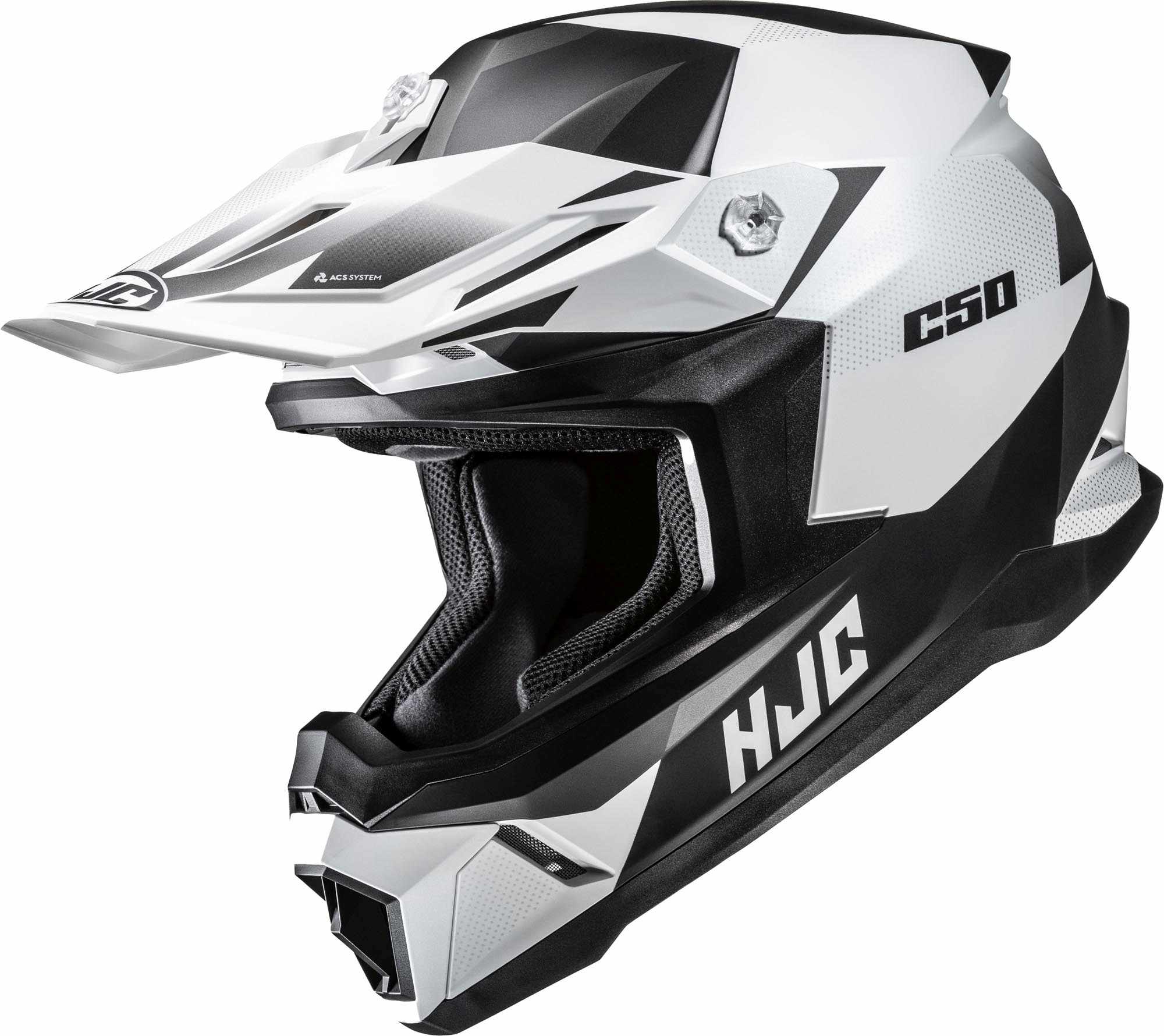 HJC C50 Slide Casco da motocross nero/bianco/grigio S (55/56) Figura 1