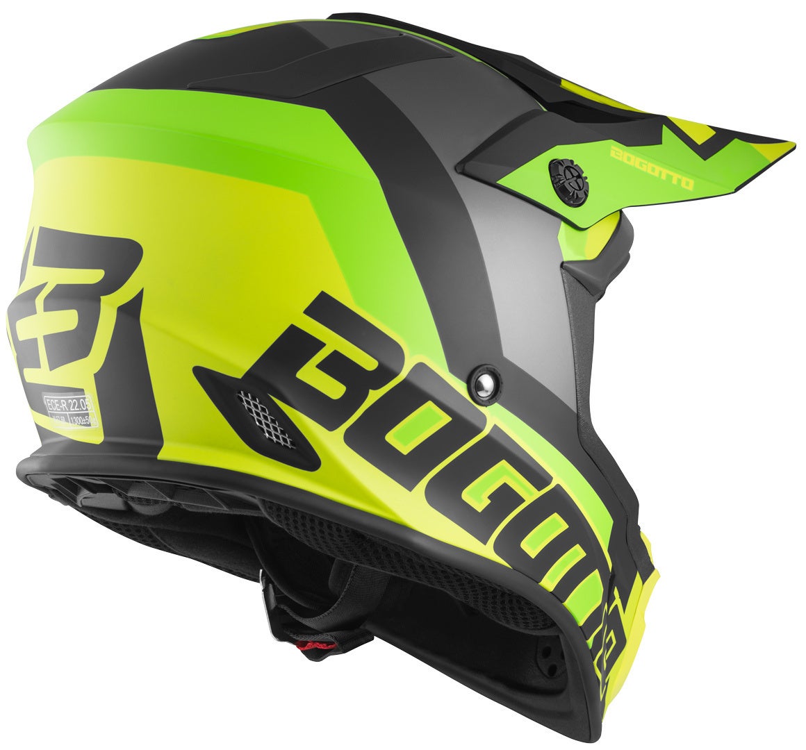 Bogotto V332 Unit Casco Motocross giallo M Figura 2