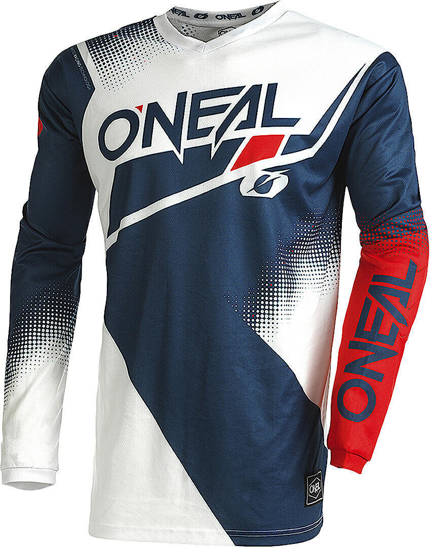 Oneal Element Racewear V.22 Motocross Jersey blue/white/red L Figure 1