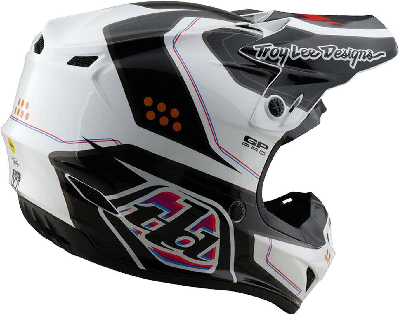 Troy Lee Designs GP Pro MIPS Trooper Motoross Helm zwart/wit/blauw/rood M (57/58) Figuur 5