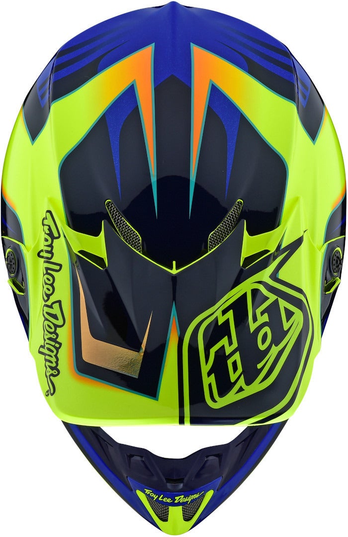 Troy Lee Designs SE4 Flash MIPS Casco de Motocross amarillo/azul 2XL Figura 2