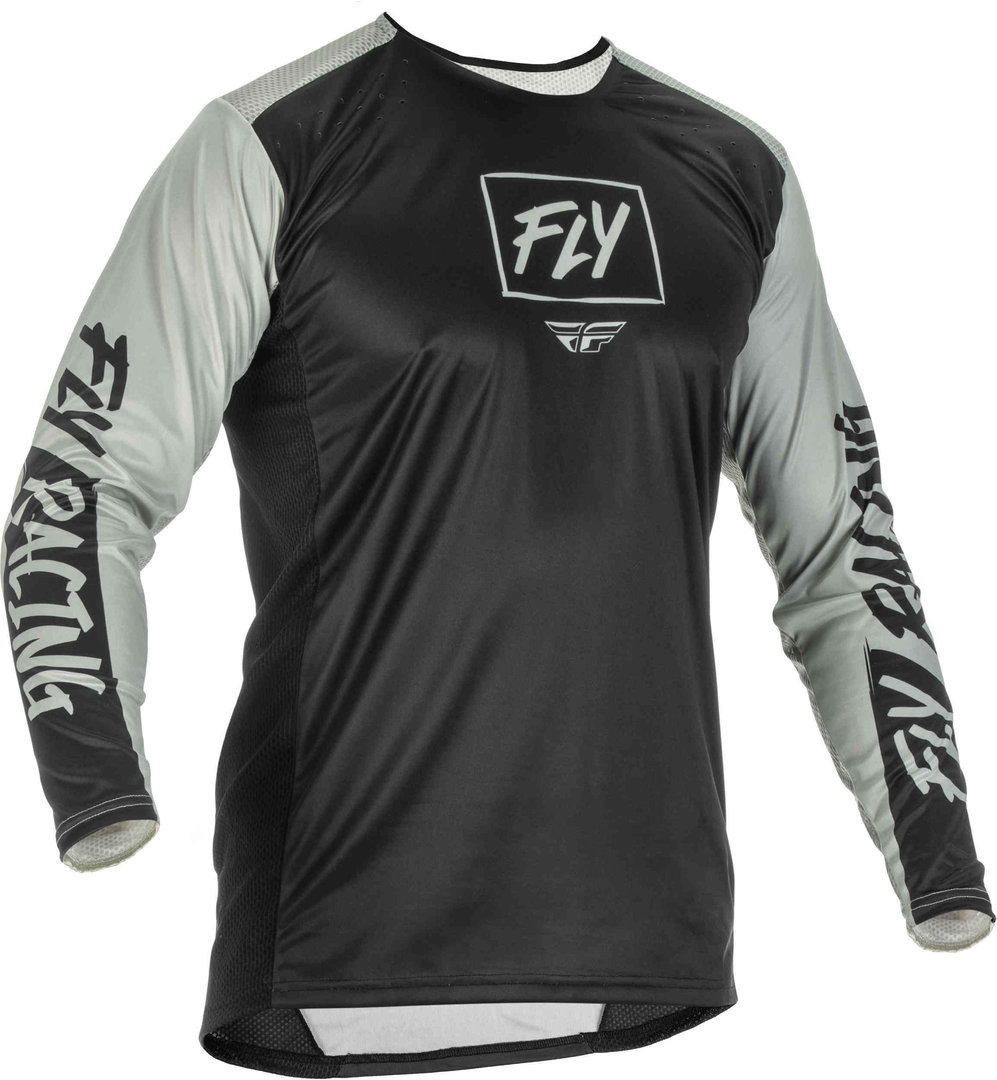 Fly Racing Men's Black/Grey Lite Motocross Jersey