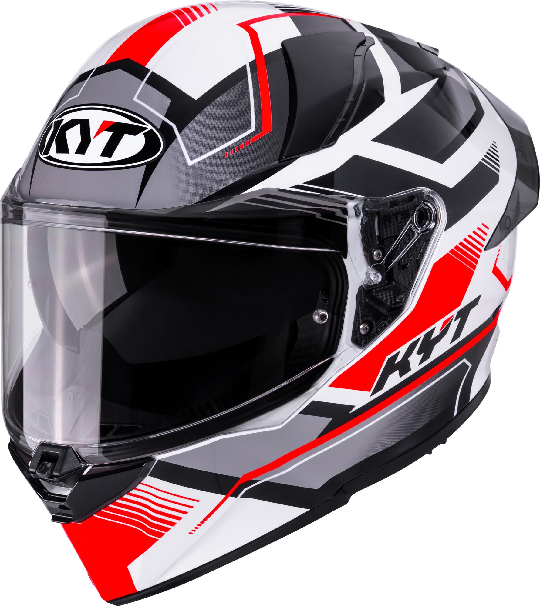 KYT R2R Parsec Helm grijs/rood/wit XXL (63) Figuur 1