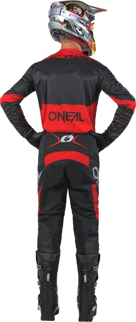 Oneal Element Shocker Motocross bukser sort/rød 34 Figur 4