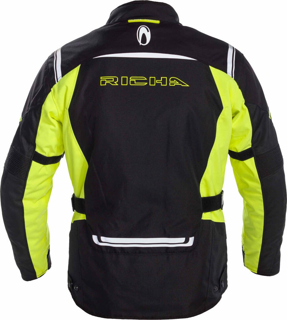Richa Storm 2 waterproof Motorcycle Textile Jacket black/yellow XXL Figure 2