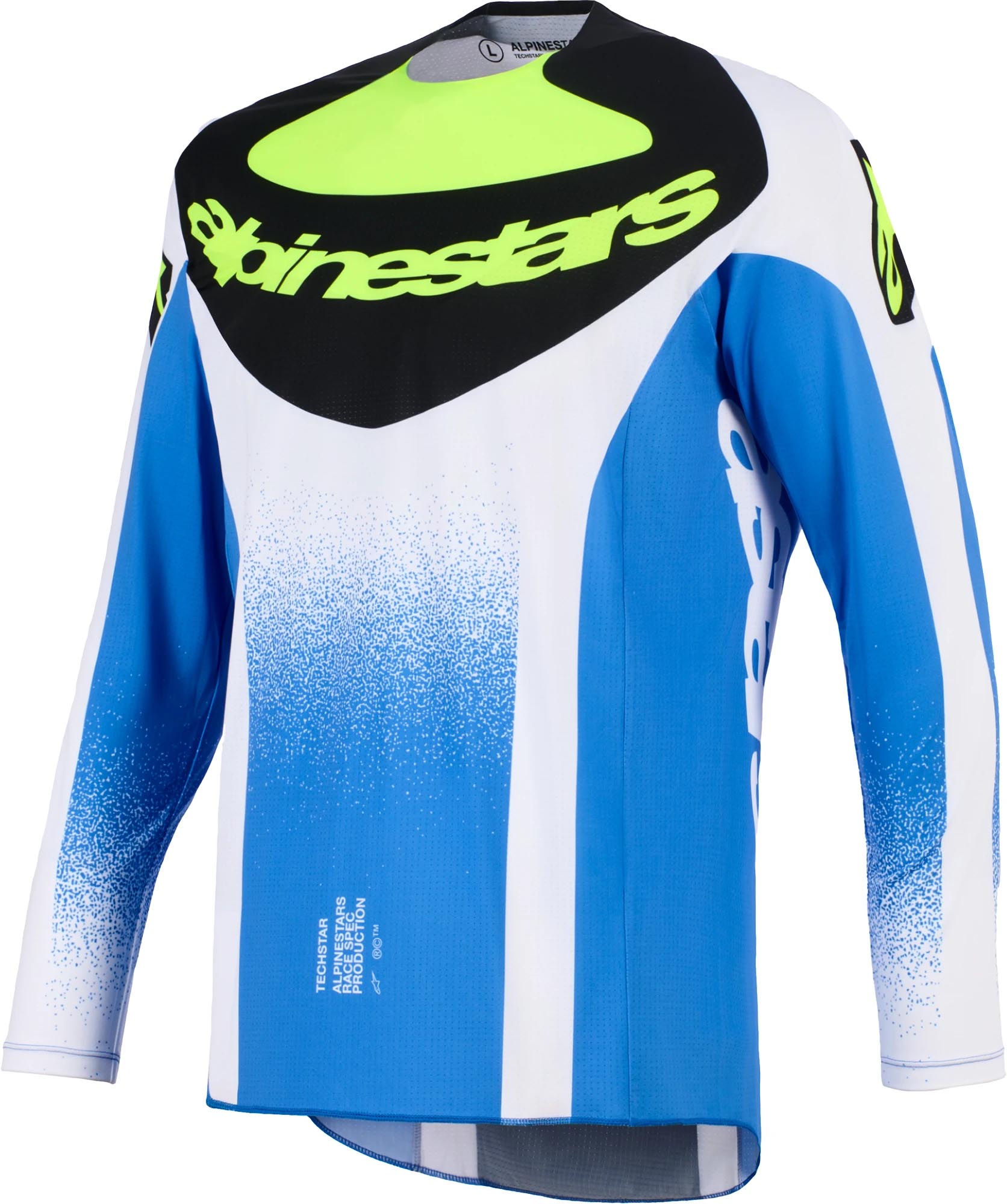 Alpinestars Techstar KNIF Motorcross trui blauw/zwart/geel M Figuur 1
