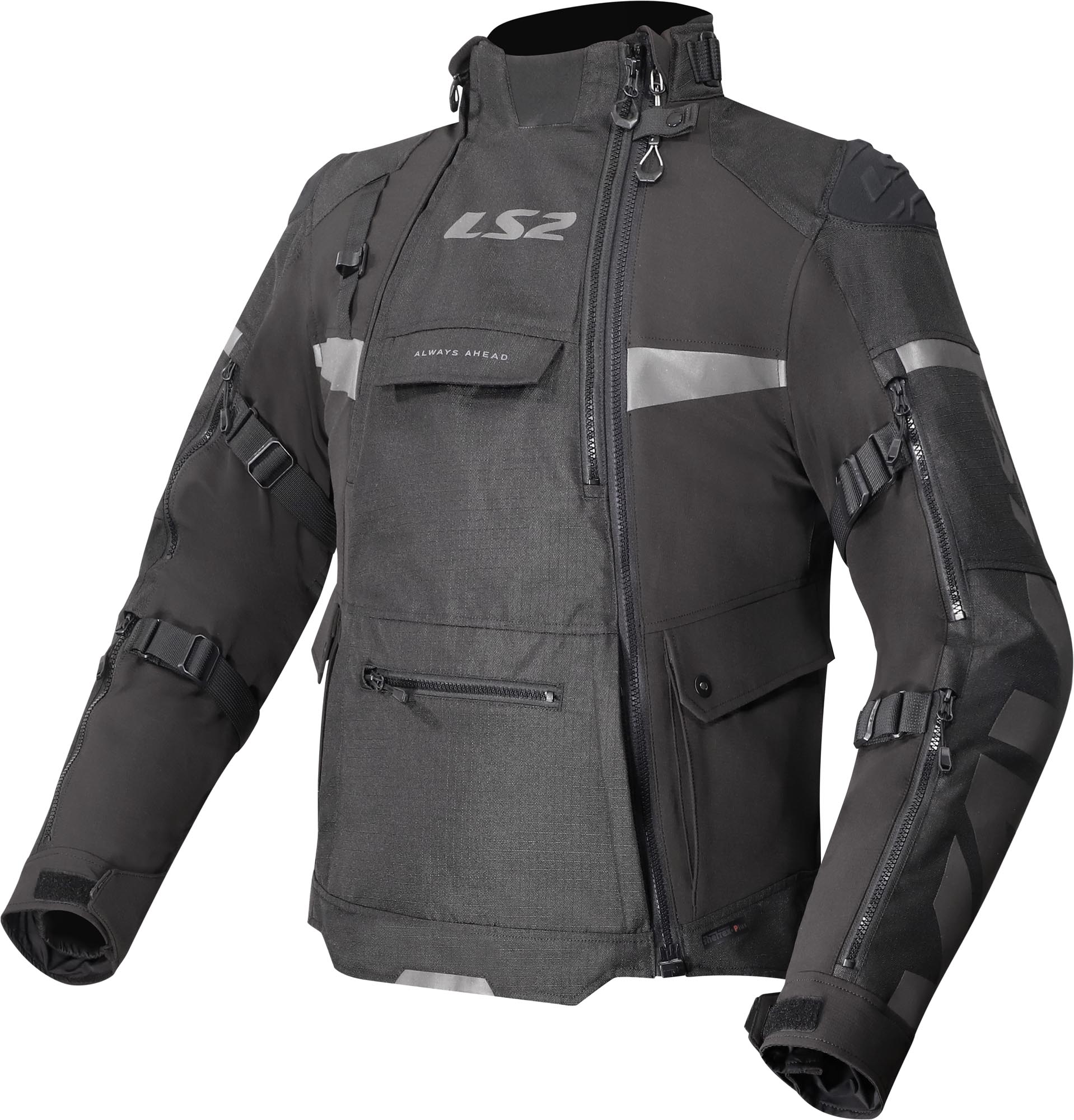 LS2 X-Master waterproof Motorcycle Textile Jacket black 3XL Figure 1