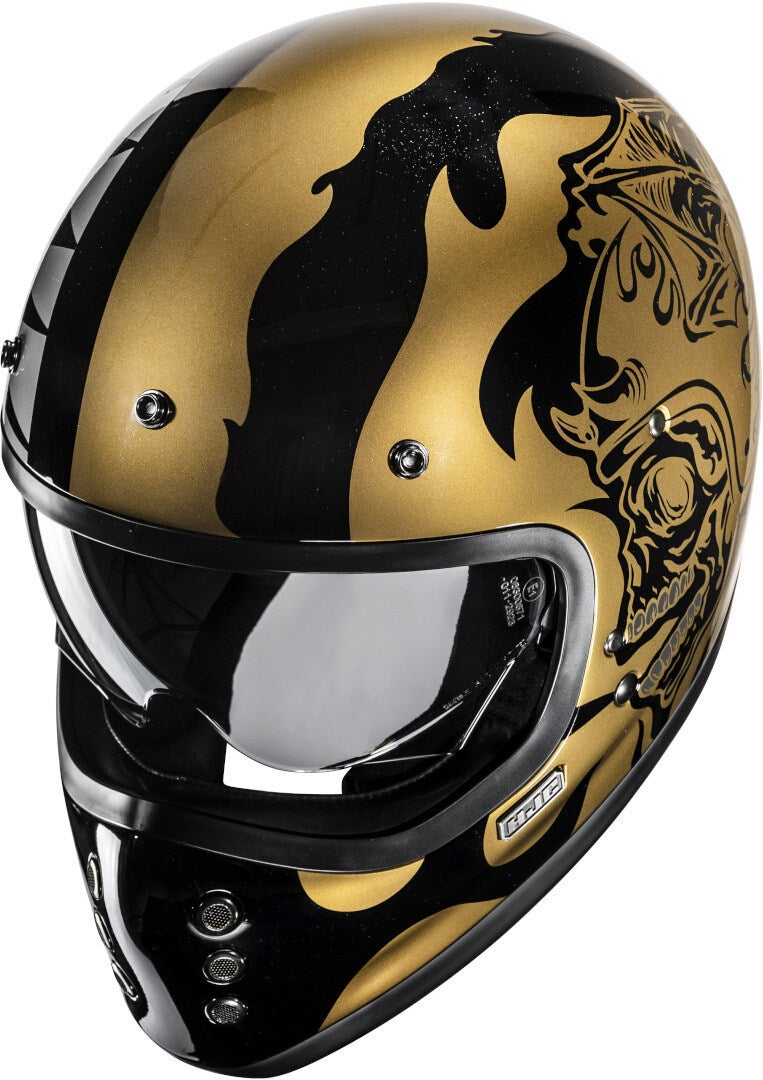 HJC V60 Flame Casco nero/argento/oro S (55/56) Figura 5