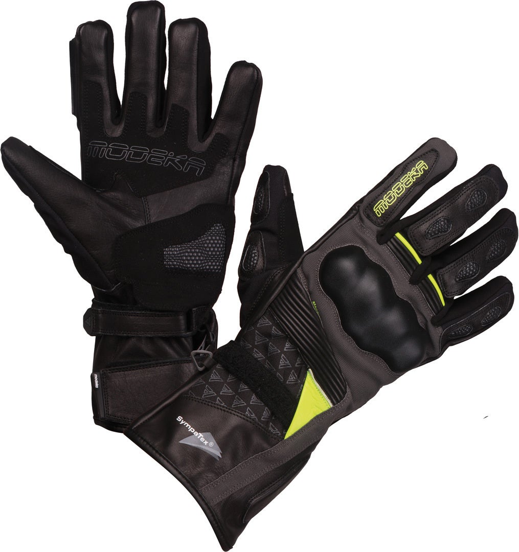 Modeka Panamericana Motorcykelhandsker sort/neon 10 Figur 1