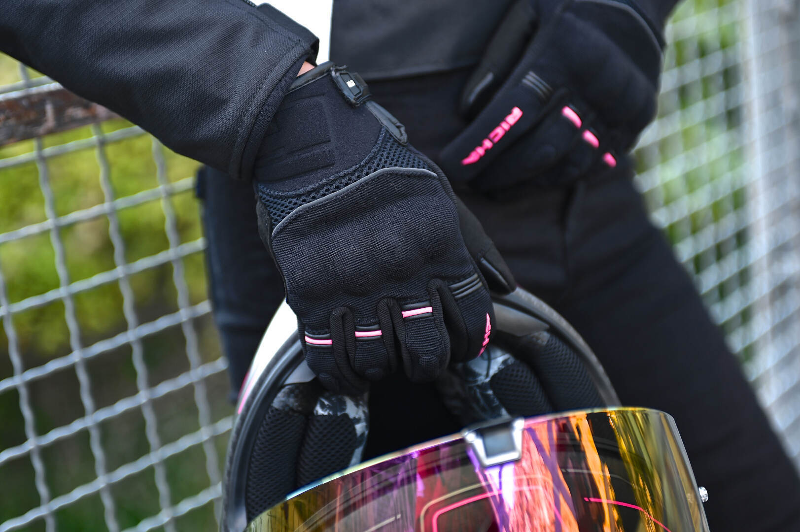Richa Scope Damen Motorrad Handschuhe schwarz/pink S Abbildung 2
