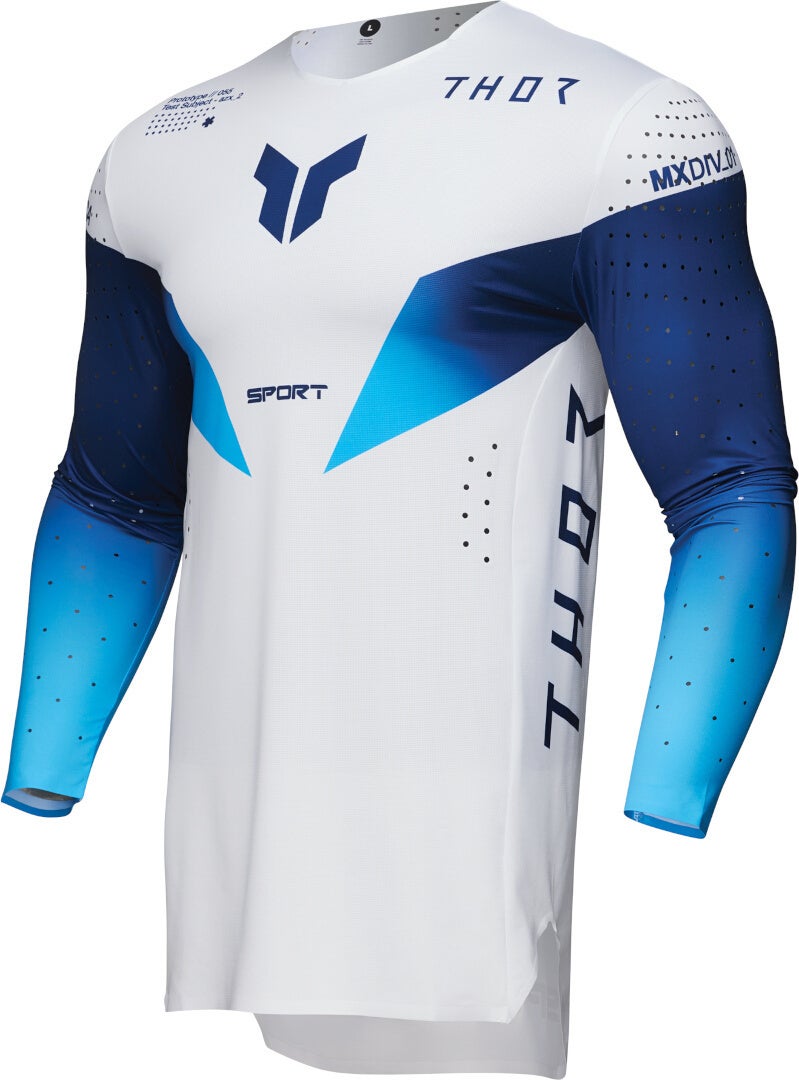 Thor Sportmode Strike Motocross Jersey white/blue XXL Figure 1