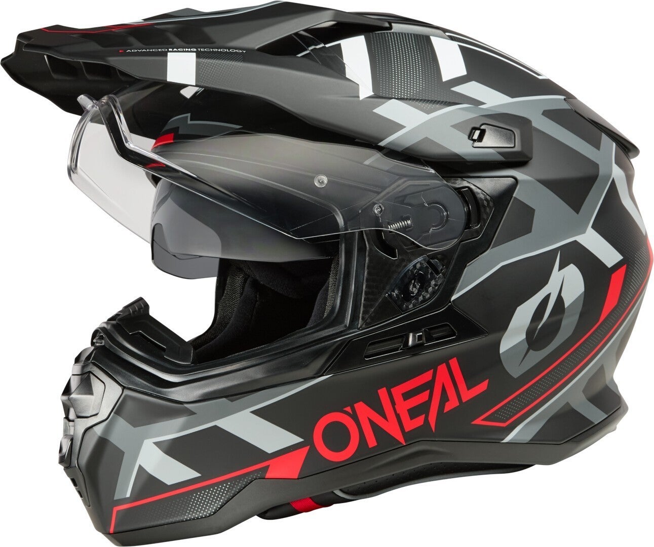 Oneal D-SRS Square V.25 Motocross hjelm sort mat/grå/rød M Figur 2