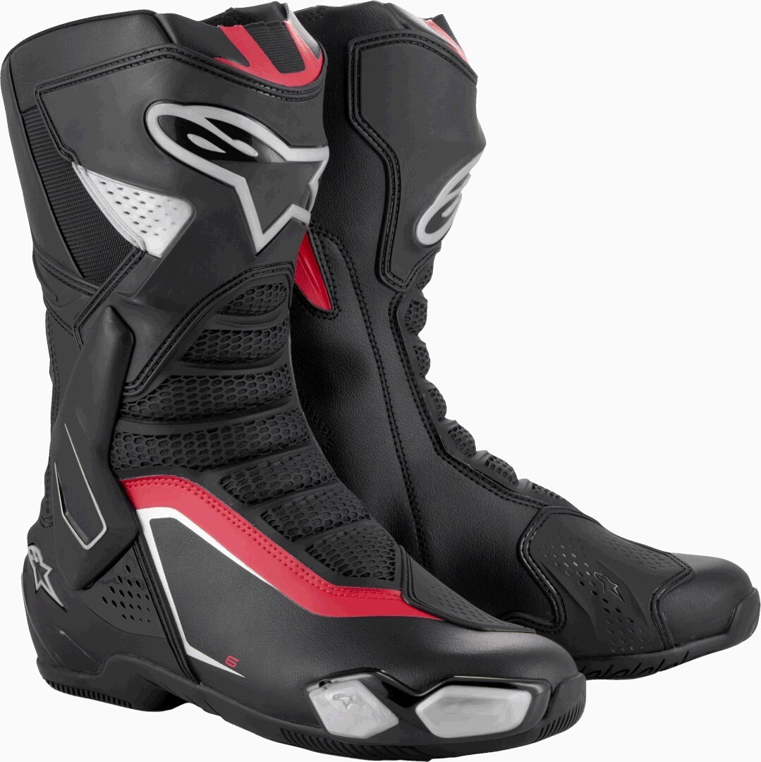 Alpinestars SMX-6 V3 Motorcycle Boots black/silver/red 48 Figure 1