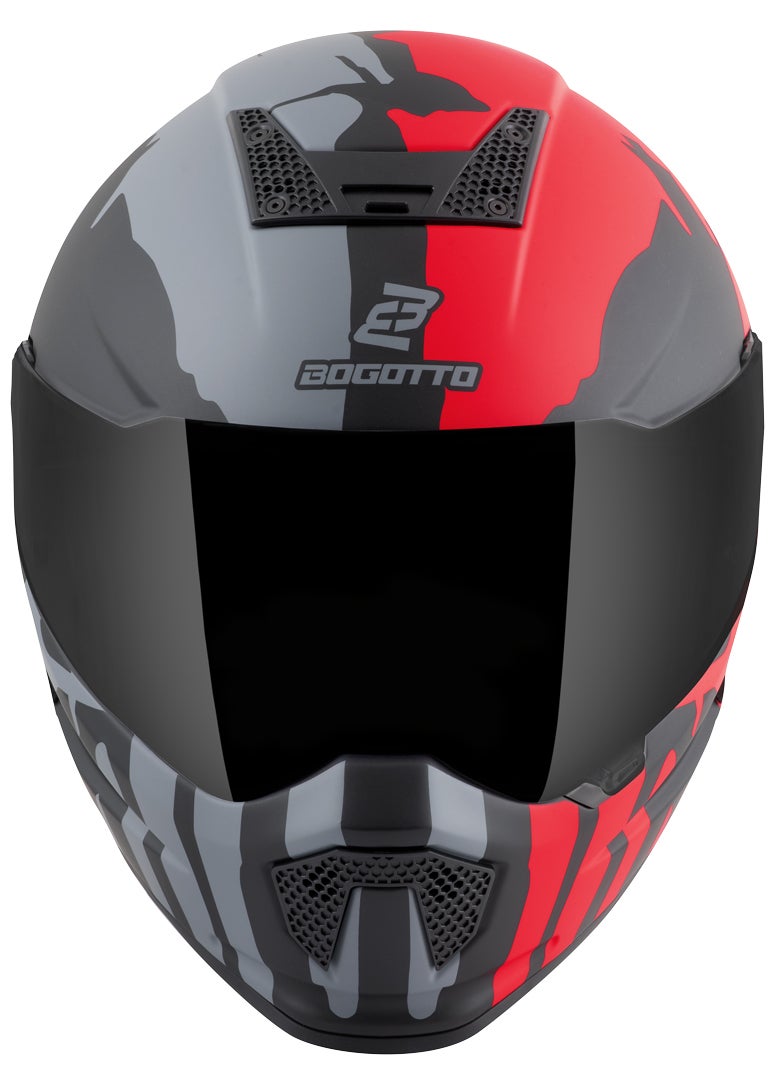 Bogotto Rapto Demon Casque Gris/rouge mat XL Figure 3