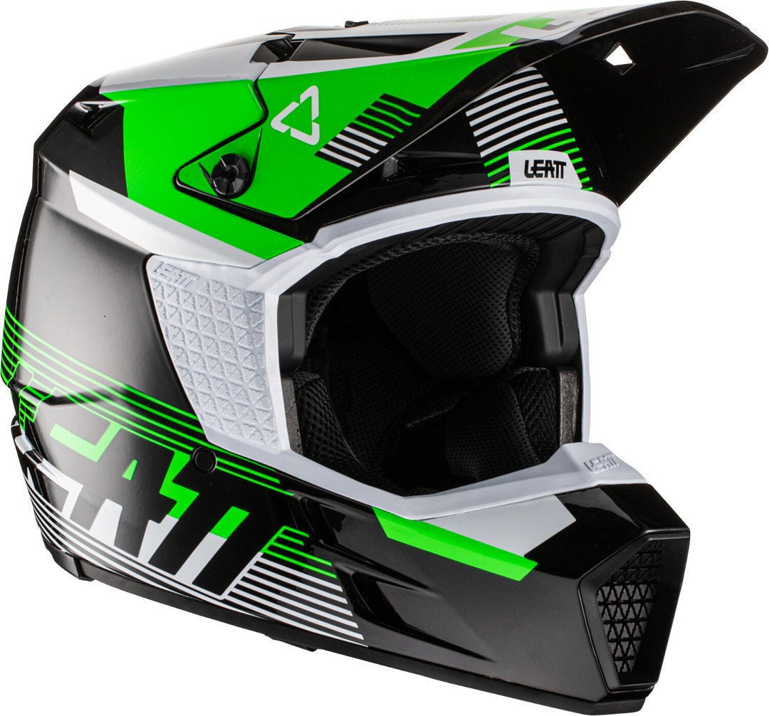 Leatt Moto 3.5 V.22 Casque de motocross Noir/Vert/Blanc XL (61/62) Figure 1