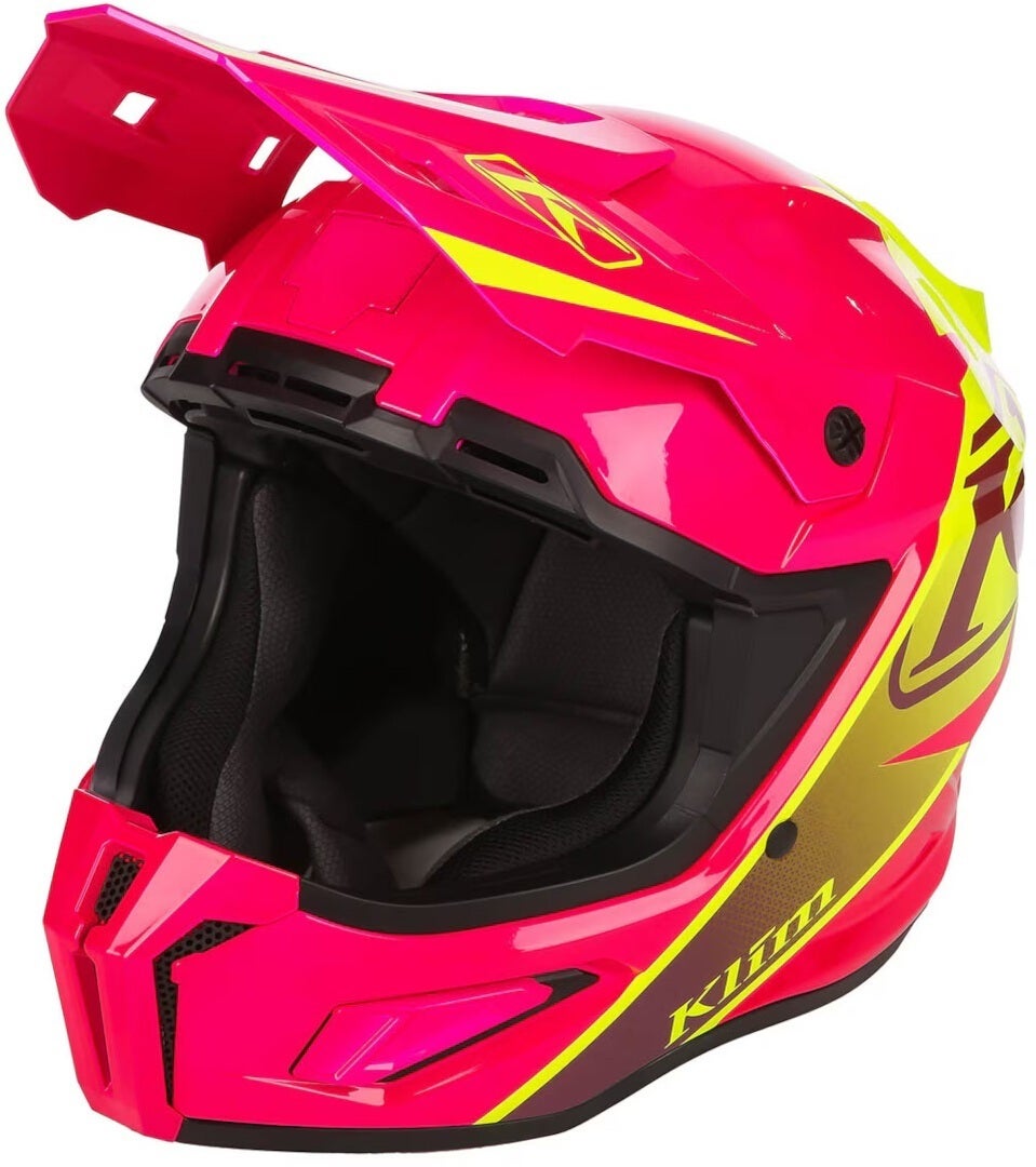 Klim T1 Freeride Casque de motoneige rose/jaune S (55/56) Figure 1