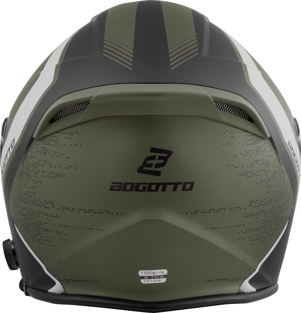 Bogotto H586 BT Illus Bluetooth Jet Hjälm svart matt/grön XS Figur 4
