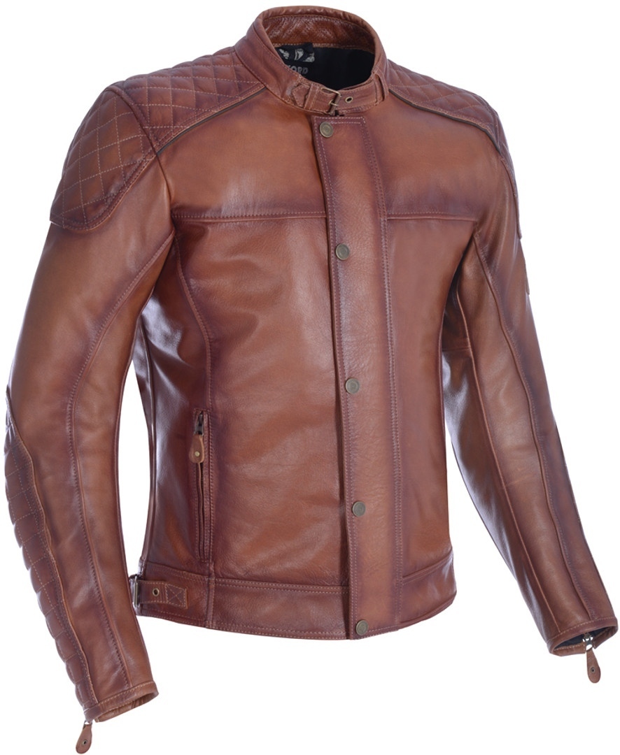 Oxford Hampton Motorrad Lederjacke braun XL Abbildung 1