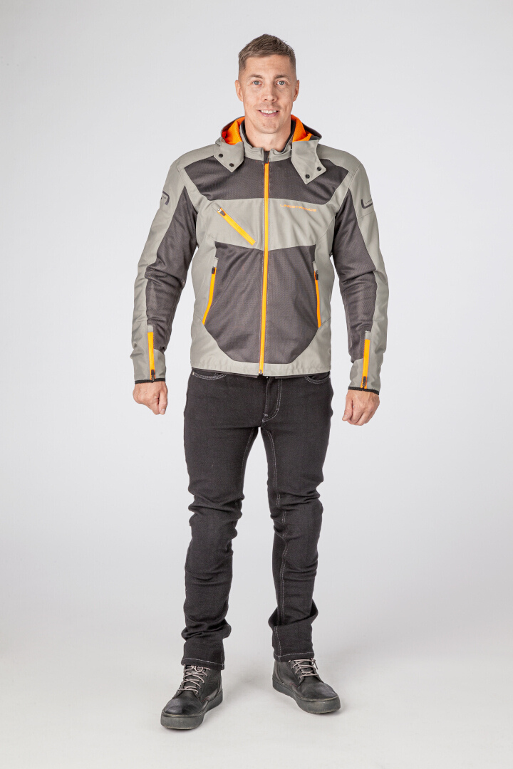 Lindstrands Rexbo Motorcycle Textile Jacket grey/orange 60 Figure 4