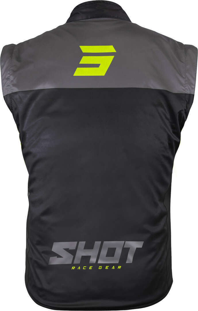 Shot Bodywarmer Lite Motocross Vest sort/neon-gul XXL Figur 2