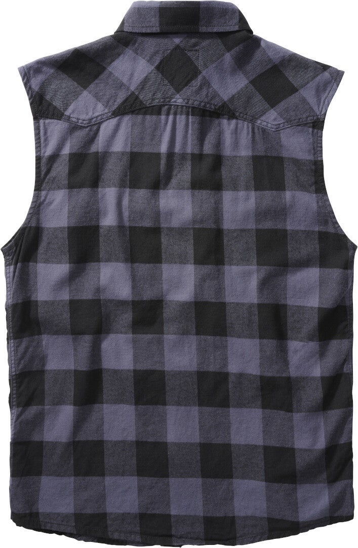 Brandit Checkshirt Camicia senza maniche nero/grigio L Figura 2