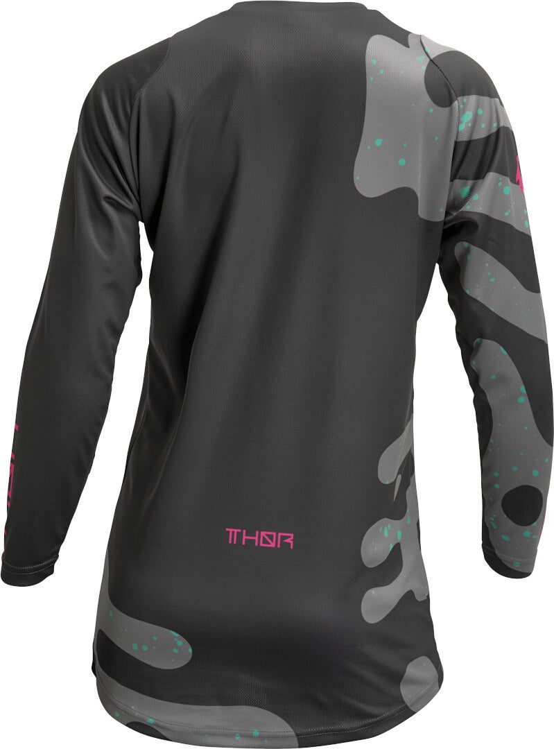 Thor Sector Disguise Motocross trøje til damer grå/pink XL Figur 2