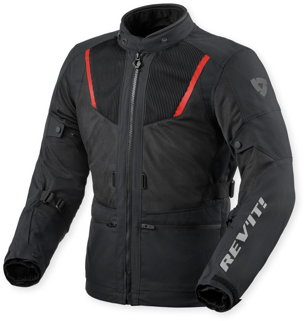 Revit Levante 2 H2O Motorcycle Textile Jacket dark grey/black/red L Figure 1