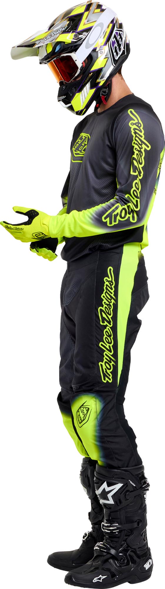 Troy Lee Designs GP Pro Imprint Motocross Jersey grau/neongelb S Abbildung 16