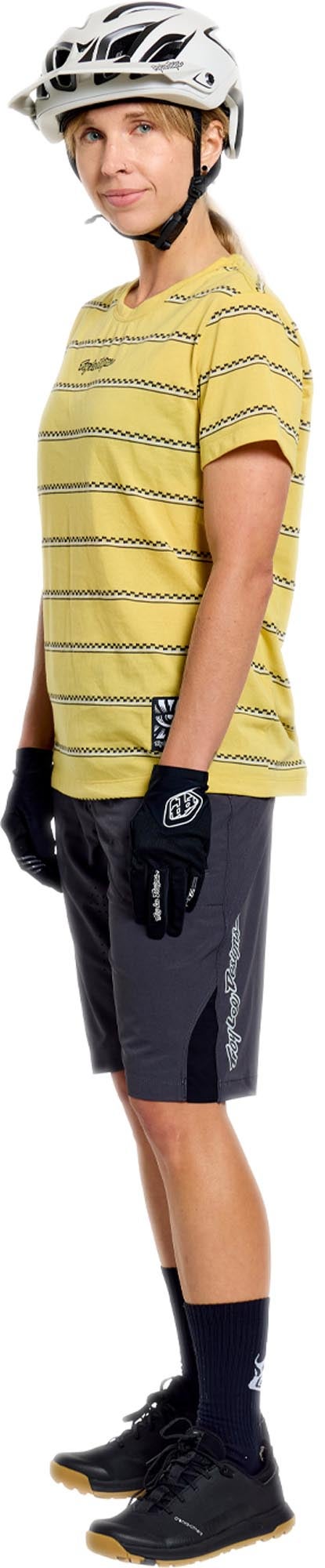 Troy Lee Designs Lilium Ride Checked Out Maillot de vélo à manches courtes pour dames jaune L Figure 11