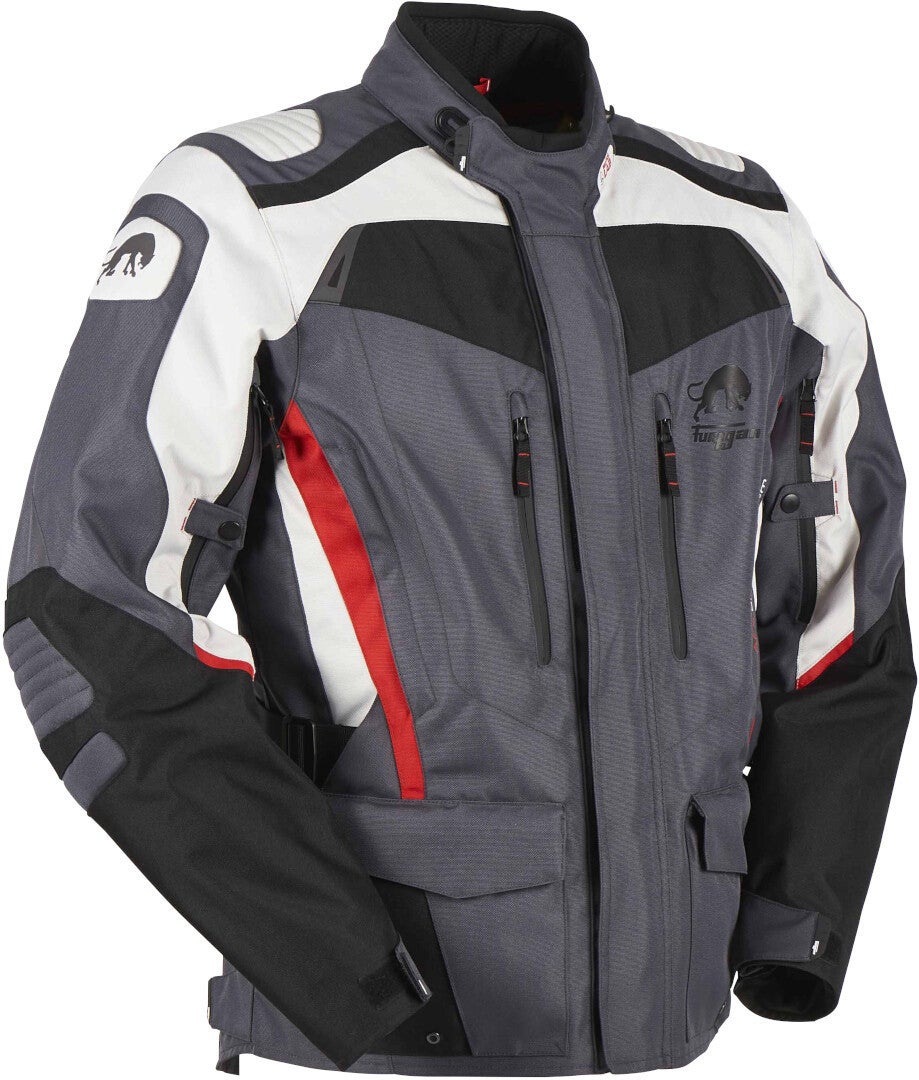 Furygan Apalaches Motorcycle Textile Jacket black/grey/red 4XL Figure 4