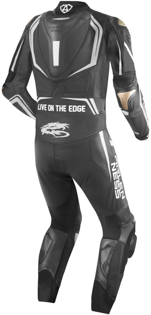 Arlen Ness Sugello 2 One Piece Motorcycle Leather Suit black/white 50 Figure 2